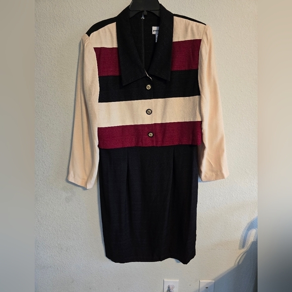 VTG Perceptions 2Piece Dress Suit 16 Conjured Long Sleeve ButtonUp USA Made - Picture 2 of 13